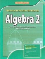 Algebra 2 Homework Practice Workbook (Paperback, Workbook) - McGraw Hill Education Photo