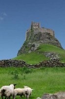 Castle on Holy Isle Lindisfarne Northumberland England Journal - 150 Page Lined Notebook/Diary (Paperback) - Cs Creations Photo