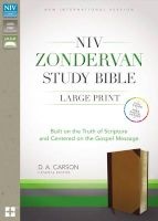 NIV, Zondervan Study Bible, Large Print, Imitation Leather, Brown/Tan, Indexed - Built on the Truth of Scripture and Centered on the Gospel Message (Leather / fine binding, Special edition) - D A Carson Photo
