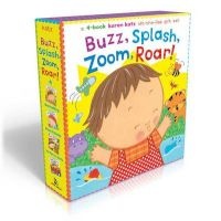 Buzz, Splash, Zoom, Roar! - 4-Book  Lift-The-Flap Gift Set: Buzz, Buzz, Baby!; Splish, Splash, Baby!; Zoom, Zoom, Baby!; Roar, Roar, Baby! (Board book) - Karen Katz Photo