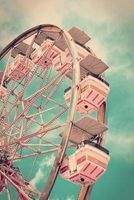 Vintage Pink Ferris Wheel Amusement Park Journal - 150 Page Lined Notebook/Diary (Paperback) - Cs Creations Photo