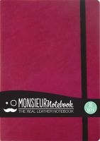  Notebook Leather Journal - Pink Sketch Medium A5 (Leather / fine binding) - Monsieur Photo