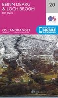 Beinn Dearg & Loch Broom, Ben Wyvis (Sheet map, folded, February 2016 ed) - Ordnance Survey Photo