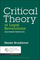 Critical Theory of Legal Revolutions - Evolutionary Perspectives (Paperback) - Hauke Brunkhorst Photo