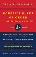 Webster's New World Robert's Rules of Order Simplified and Applied (Paperback, 3rd) - Robert McConnell Productions Photo