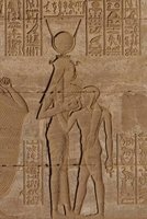Goddess Hathor Feeding Horus Bas-Relief at Dendara Egypt Journal - 150 Page Lined Notebook/Diary (Paperback) - Cool Image Photo