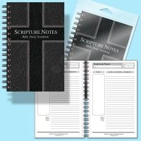 Scripture Notes Bible Study Notebook - Black -  Photo