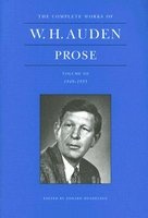 The Complete Works of W. H. Auden, Volume 3 - Prose: 1949-1955 (Hardcover) - WH Auden Photo