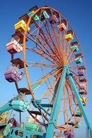 Cool Colorful Ferris Wheel Amusement Park Journal - 150 Page Lined Notebook/Diary (Paperback) - Cs Creations Photo