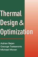 Thermal Design and Optimization (Hardcover) - Adrian Bejan Photo