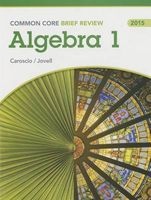 Brief Review Math 2015 Common Core Algebra 1 Student Edition Grade 9/12 (Paperback) -  Photo