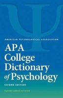 APA College Dictionary of Psychology (Paperback, 2nd Revised edition) - Gary R VandenBos Photo