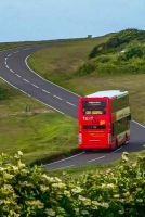 A Red Double Decker Bus in the English Countryside - Blank 150 Page Lined Journal for Your Thoughts, Ideas, and Inspiration (Paperback) - Unique Journal Photo