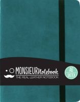  Notebook Real Leather A6 Turquoise Sketch (Leather / fine binding) - Monsieur Photo