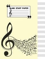 Blank Staff Paper - 12 Stave Blank Sheet Music - Music Manuscript Notebook - 8.5x11 - 104 Pages - (Composition Books - Blank Sheet Music Paper) Vol.3: Blank Sheet Music Notebook (Paperback) - Me Journal Photo