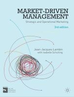Market-Driven Management - Strategic and Operational Marketing (Paperback, 3rd Revised edition) - Jean Jacques Lambin Photo