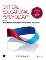 Critical Educational Psychology (Paperback) - Antony J Williams Photo