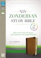 NIV, Zondervan Study Bible, Imitation Leather, Tan/Brown, Indexed - Built on the Truth of Scripture and Centered on the Gospel Message (Leather / fine binding) - D A Carson Photo