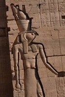 Bas-Relief of Egyptian God Horus Near Aswan Egypt Journal - 150 Page Lined Notebook/Diary (Paperback) - Cool Image Photo