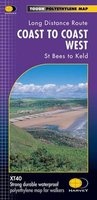 Coast to Coast West XT40, Pt. 1, 2 - St Bees to Keld (Sheet map, folded) - Harvey Map Services Ltd Photo