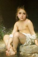 Child at Bath by William-Adolphe Bouguereau - Journal (Blank / Lined) (Paperback) - Ted E Bear Press Photo