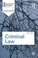 Criminal Lawcards 2012-2013 (Paperback, 8th Revised edition) - Routledge Photo