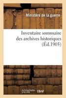 Inventaire Sommaire Des Archives Historiques (French, Paperback) -  Photo