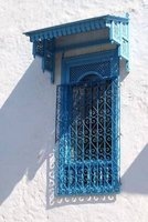 Blue Window in Tunis Travel Journal - 150 Page Lined Notebook/Diary (Paperback) - Cs Creatiions Photo