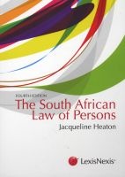 The South African Law of Persons (Paperback, 4th edition) - Jacqueline Heaton Photo