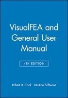 VisualFEA and General User Manual (CD-ROM) - Robert D Cook Photo