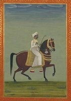 Carnet Blanc, Prince Indien a Cheval, Miniature 18e (French, Paperback) - Sans Auteur Photo