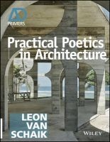 Practical Poetics in Architecture (Paperback) - Leon Van Schaik Photo