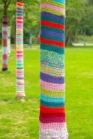 Yarn Bombed Tree Trunks in the Park Journal - 150 Page Lined Notebook/Diary (Paperback) - Cs Creations Photo