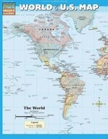 World & U.S. Map (Sheet map, folded) - BarCharts Inc Photo