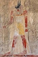 Anubis Fresco at Temple of Hatshepsut in Luxor Egypt Journal - 150 Page Lined Notebook/Diary (Paperback) - Cool Image Photo