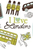 I Love London Big Ben, Guards and Double Decker Bus in Green - Blank 150 Page Lined Journal for Your Thoughts, Ideas, and Inspiration (Paperback) - Unique Journal Photo