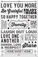 Family Rules Peel & Stick Wall Decal Set (25 Removable Vinyl Wall Decals) - Peter Pauper Press Photo