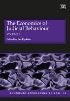 The Economics of Judicial Behaviour (Hardcover) - Lee Epstein Photo