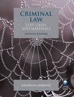Criminal Law - Text, Cases, and Materials (Paperback, 7th Revised edition) - Jonathan Herring Photo