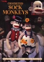 Crocheted Sock Monkeys ( #3130) (Staple bound) - Leisure Arts Photo