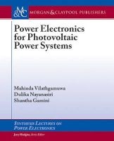 Power Electronics for Photovoltaic Power Systems (Paperback) - Mahinda Vilathgamuwa Photo