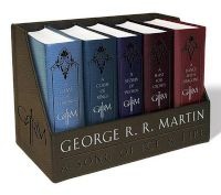 George R. R. Martin's a Game of Thrones Leather-Cloth Boxed Set (Song of Ice and Fire Series) - A Game of Thrones, a Clash of Kings, a Storm of Swords, a Feast for Crows, and a Dance with Dragons (Paperback) - George R R Martin Photo