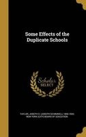 Some Effects of the Duplicate Schools (Hardcover) - Joseph S Joseph Schimmel 185 Taylor Photo