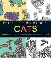 Stress Less Coloring: Cats - 100+ Coloring Pages for Peace and Relaxation (Paperback) - Adams Media Photo