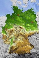 Relief Map of Germany Journal - 150 Page Lined Notebook/Diary (Paperback) - Cool Image Photo