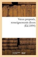 Voeux Proposes, Renseignements Divers (French, Paperback) - Sans Auteur Photo