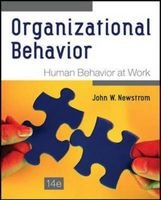 Organizational Behavior: Human Behavior at Work (Paperback, 14th International edition) - John W Newstrom Photo