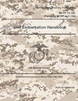 Marine Corps Training Publication McTp 13-10c Unit Embarkation Handbook Formerly McRp 4-11.3g 2 May 2016 (Paperback) - United States Governmen Us Marine Corps Photo