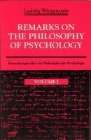 Remarks on the Philosophy of Psychology, v. 1 (Paperback, New edition) - Ludwig Wittgenstein Photo