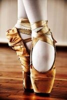 Vintage Gold Ballet Shoes and Ribbons Dance Journal - 150 Page Lined Notebook/Diary (Paperback) - Cs Creations Photo